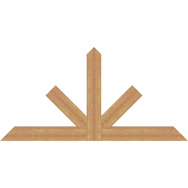 Ekena Millwork Saratoga Timber Gable Bracket, Western Red Cedar, 72"W x 36"H x 1 1/2"D x 5 1/2"F, 12/12 Pitch GBW072X36X0206SAR00SWR - main